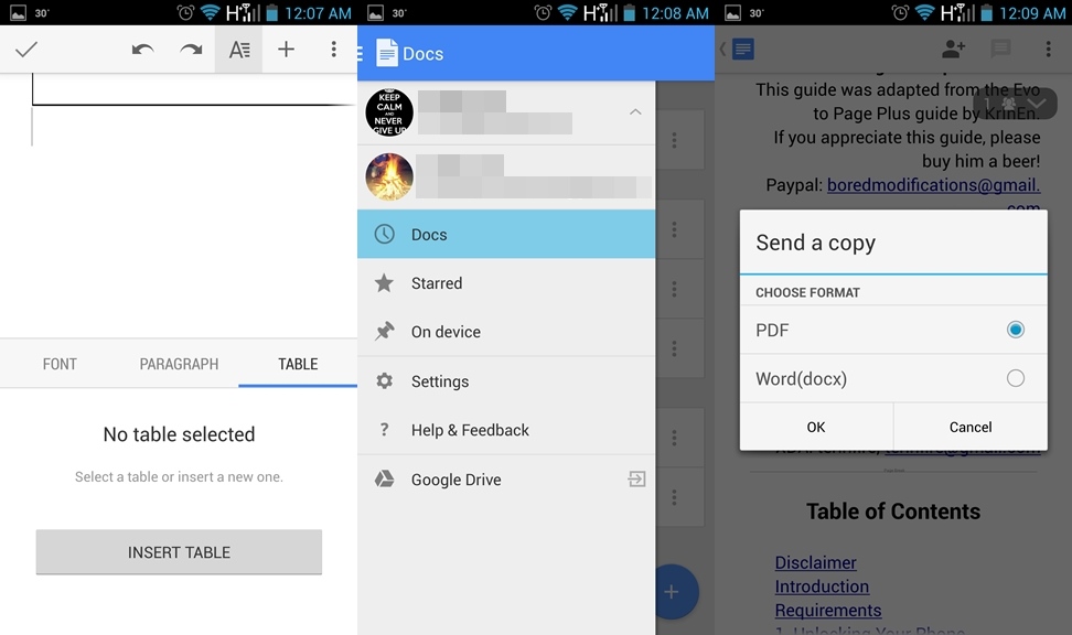 Download google docs for android
